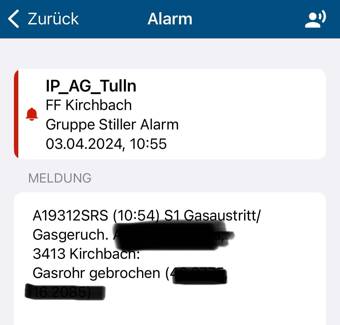Mehr über den Artikel erfahren Gasrohrbruch am Steinriegl
