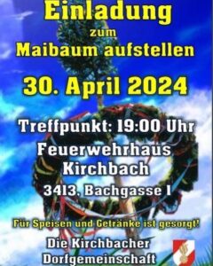Mehr über den Artikel erfahren Maibaumaufstellen 2024