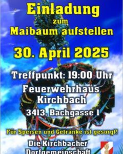 Mehr über den Artikel erfahren Maibaumaufstellen 2025