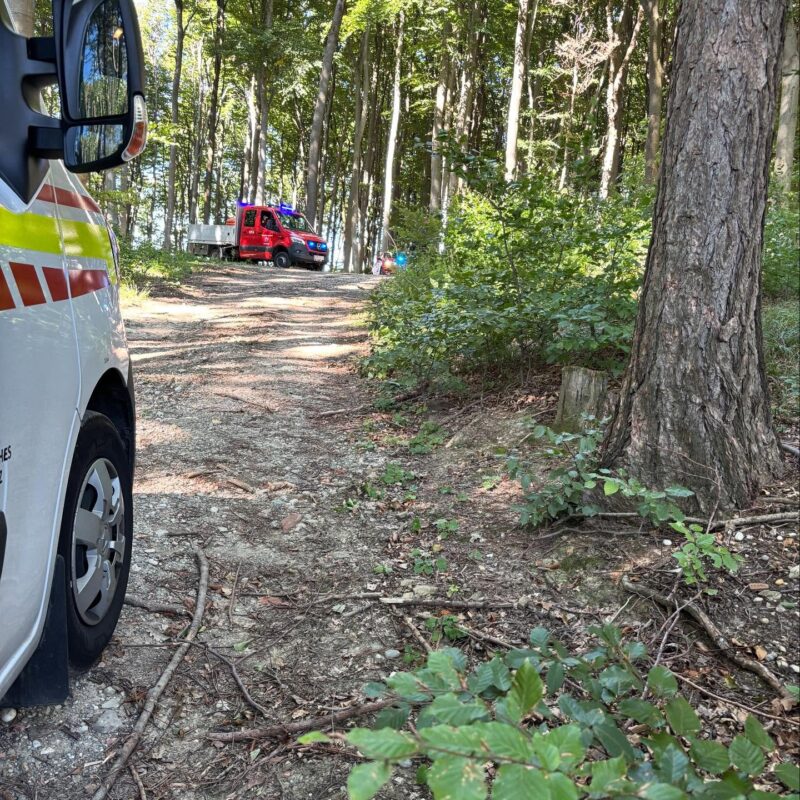 Unterstützung der Rettung bei einem Wanderunfall