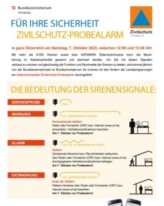 Mehr über den Artikel erfahren Zivilschutzprobe