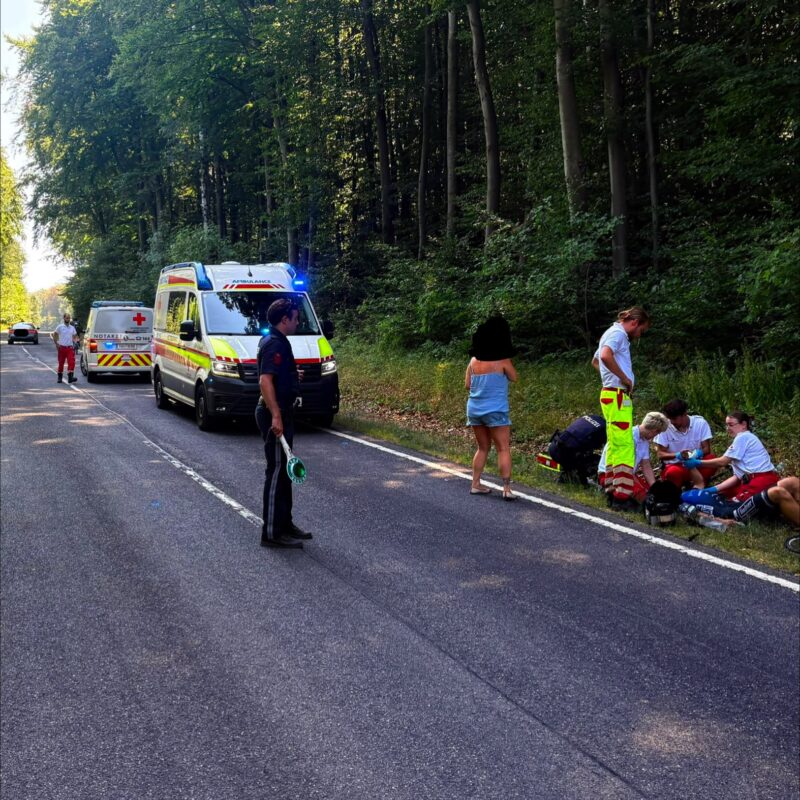 Tragehilfe für den Rettungsdienst nach Radunfall